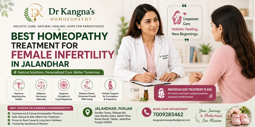 Best homeopathy treatment for female infertility in Jalandhar by Dr Kangna's Homoeopathy